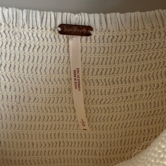 Free People Cream Long Sleeve Eyelet Dress - Picture 2 of 4